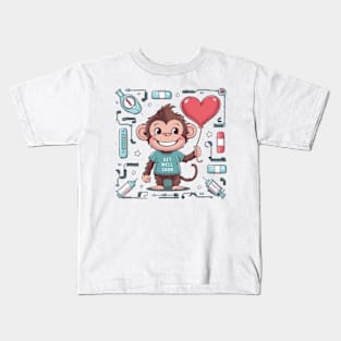 Get Well Soon Cute Monkey Kids T-Shirt